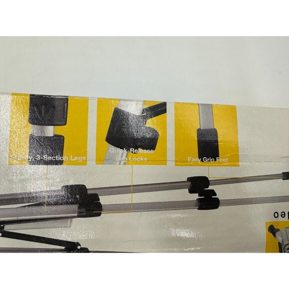 Ambico V-0555 54" Lightweight Aluminum Tripod Quick Release Shoe 3-Way Pan Head - Picture 16 of 16